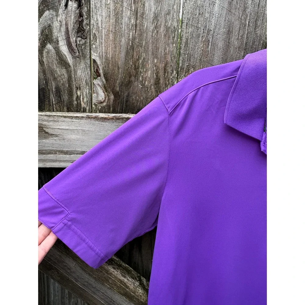 Adidas Golf Mens Purple Short Sleeve Performance Polo Shirt Medium RN 88387
